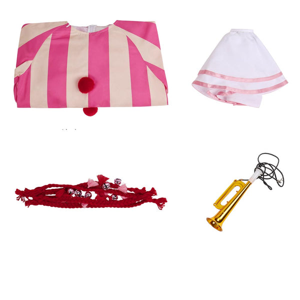 It Clown Costume Halloween Cosplay Outfit Pink Clown Suit