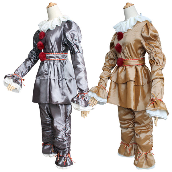 It Clown Evil Clown Suit  For Kids and Adults Halloween Unisex Cosplay Jumpsuit Outfit