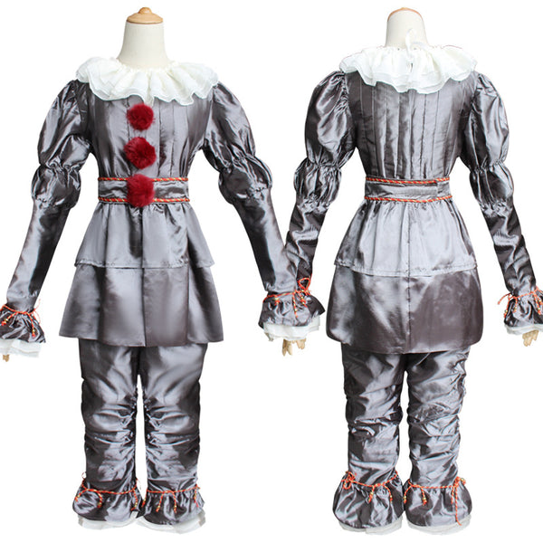 It Clown Evil Clown Suit  For Kids and Adults Halloween Unisex Cosplay Jumpsuit Outfit