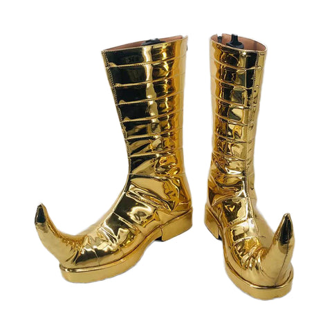 JOJO Dio Brando Cosplay Shoes Golden Boots Costume Accessories