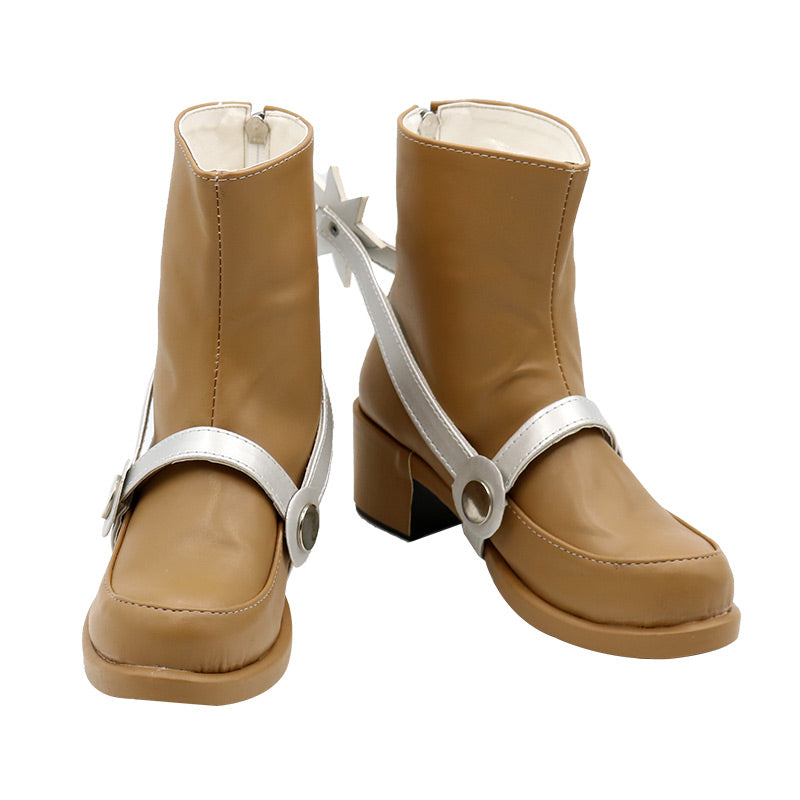 JOJO Gyro Zeppeli Costume Shoes Brown Cosplay Boots