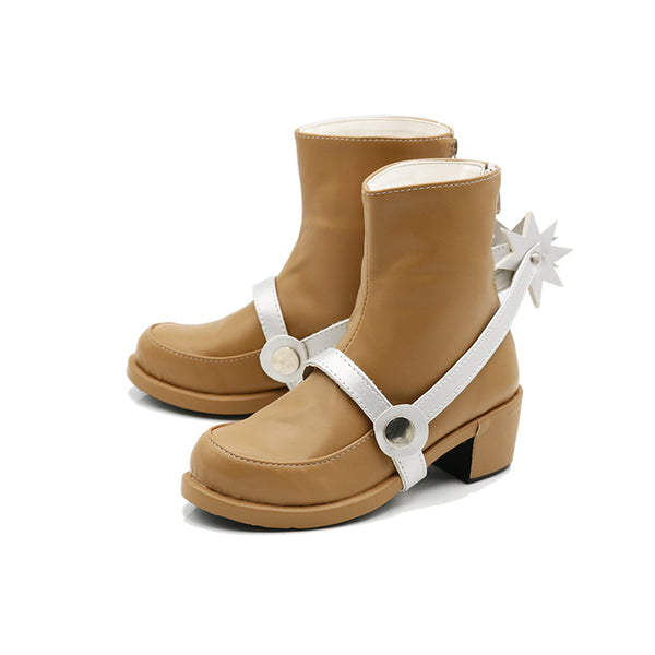 JOJO Gyro Zeppeli Costume Shoes Brown Cosplay Boots