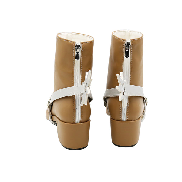 JOJO Gyro Zeppeli Costume Shoes Brown Cosplay Boots