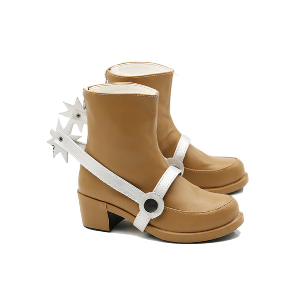 JOJO Gyro Zeppeli Costume Shoes Brown Cosplay Boots