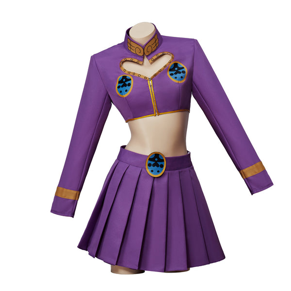 JOJO Yoshikage Kira Female Version Dress Costume Halloween Cosplay Outfit