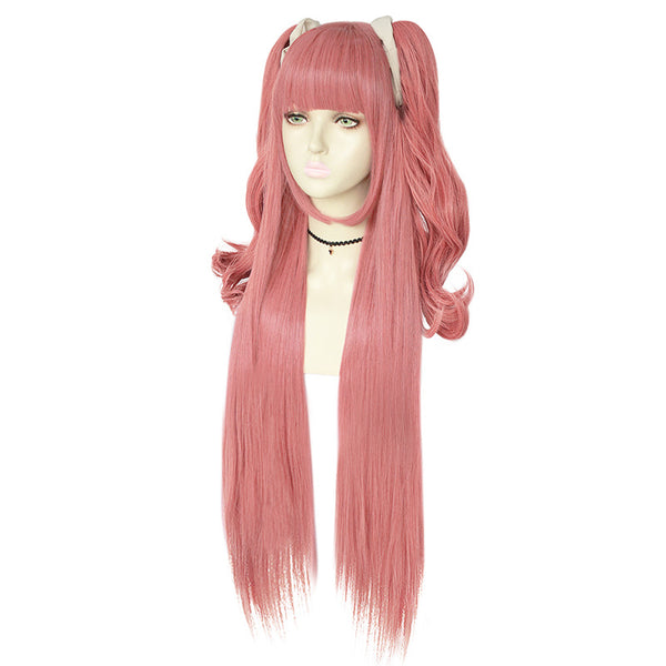 Kakegurui Yumemi Yumemite Cosplay Wigs Pink Long Wigs With Hairdecor