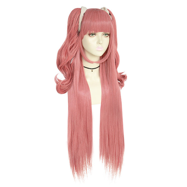 Kakegurui Yumemi Yumemite Cosplay Wigs Pink Long Wigs With Hairdecor