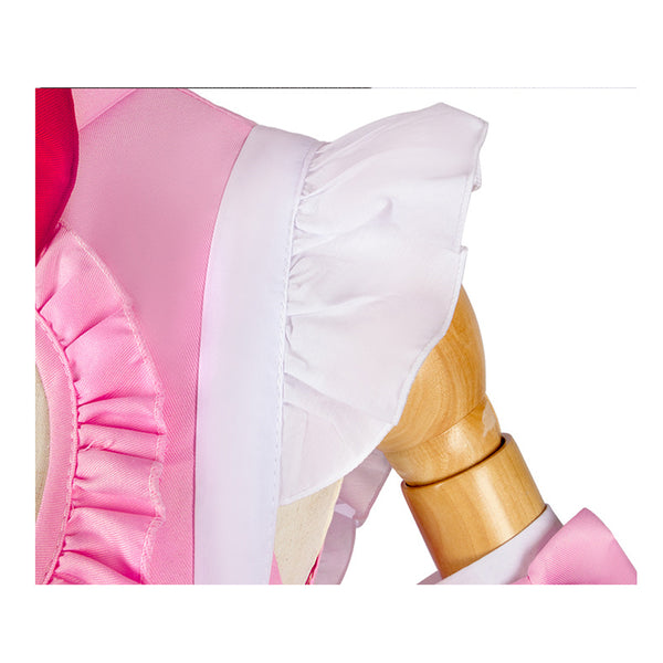 Kanroji Mitsuri Cosplay Costume Kimono Women Girls Maid Dress With Wigs Halloween Full Set
