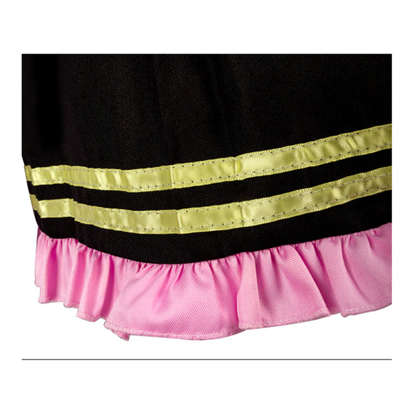 Kanroji Mitsuri Cosplay Costume Kimono Women Girls Maid Dress With Wigs Halloween Full Set