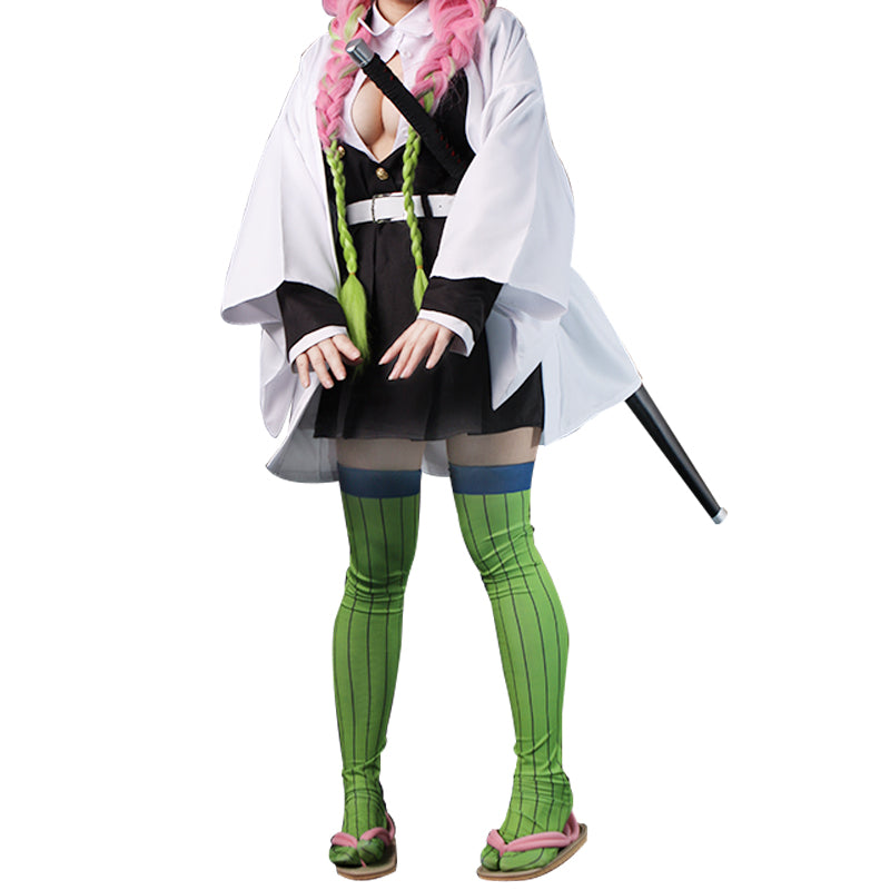Anime Demon Slayer Kimetsu no Yaiba Mitsuri Kanroji Costume Uniform Suit Halloween Carnival Costume Outfit