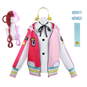 Kids Version Anime One Piece Diva Uta Cosplay Girls Costume Full Set With Headphones