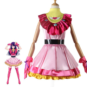 Kids Version Anime Oshi no Ko Ai Hoshino Kids Costume Girls Cosplay Dress Outfit