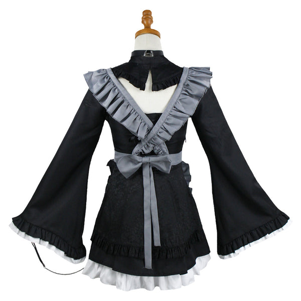 Kitagawa Marin Cosplay Shizuku Kuroe Black Maid Gown Costume Outfit