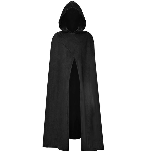 Medieval Cloak Men Renaissance Costume Cloak with Hood Halloween Cosplay Outfit