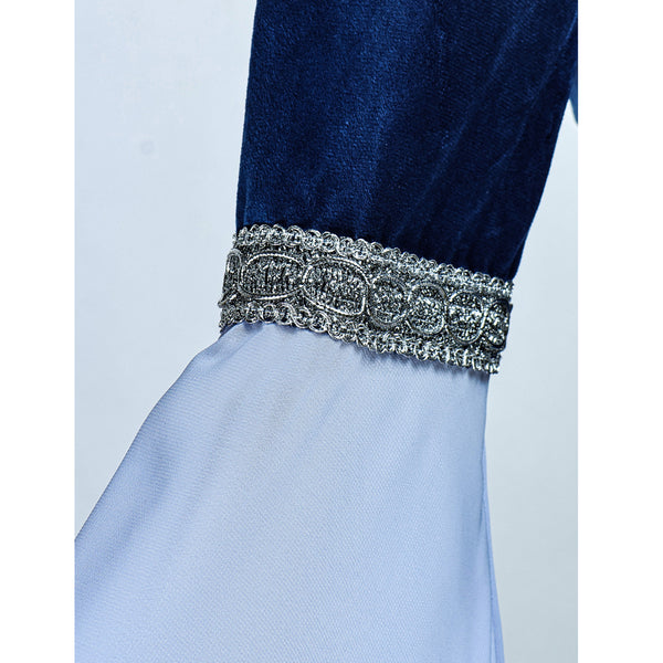 Medieval Renaissance Costume Dress Arwen Costume Historical Retro Dress Velvet Gown with Chiffon Sleeves