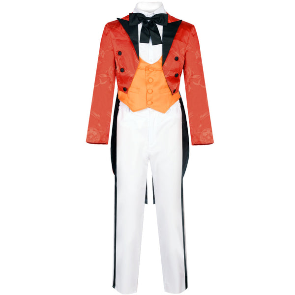 Mens Clown Cosplay Costume Jerome Valeska Cosplay Red Steampunk Suit Gothic Uniform Outfit