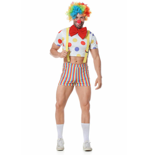 Mens Cosplay Costume Sexy Clown Costume Set Role Play Party Costume Outfit