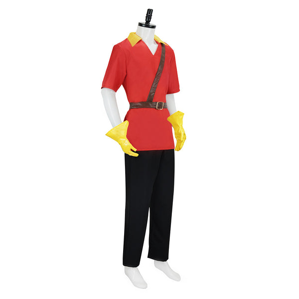 Mens Boys Costume Hunter Cosplay Red Suit Uniform Halloween Outfits