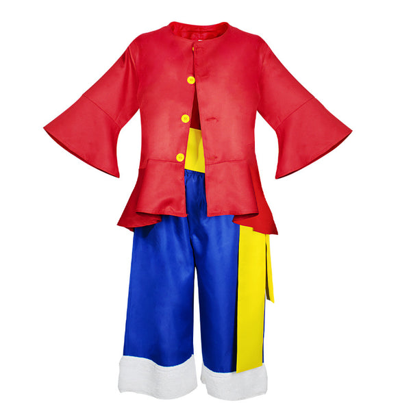Monkey D. Luffy Costume For Kids and Adults Halloween Cosplay Outfit
