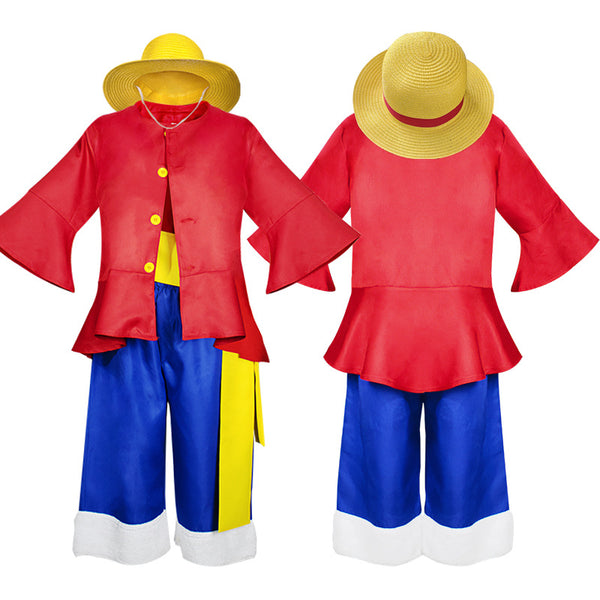 Monkey D. Luffy Costume For Kids and Adults Halloween Cosplay Outfit