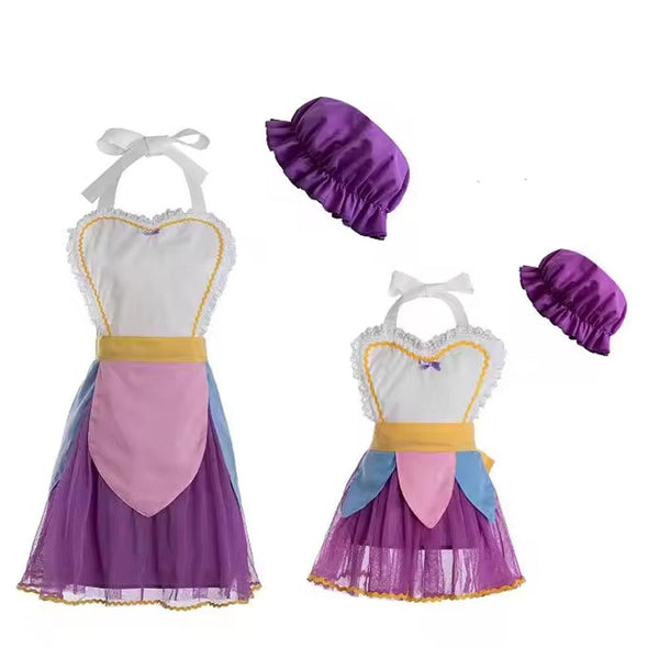 Mrs Potts Costume Teapot Costume Apron with Hat Halloween Party Costume