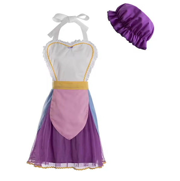 Mrs Potts Costume Teapot Costume Apron with Hat Halloween Party Costume