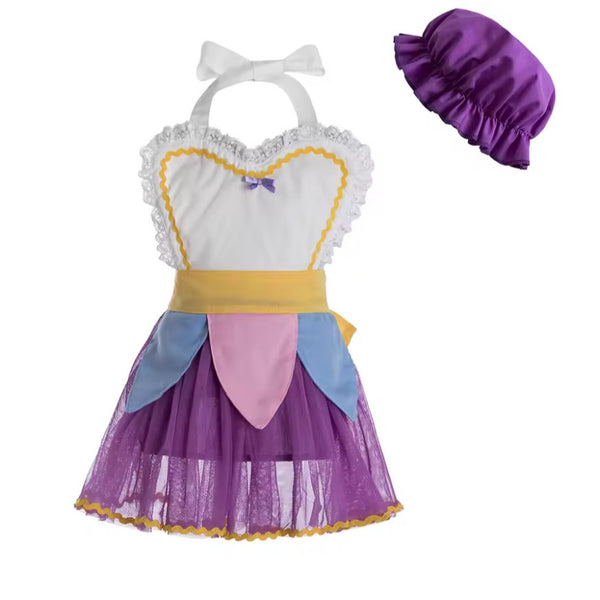 Mrs Potts Costume Teapot Costume Apron with Hat Halloween Party Costume