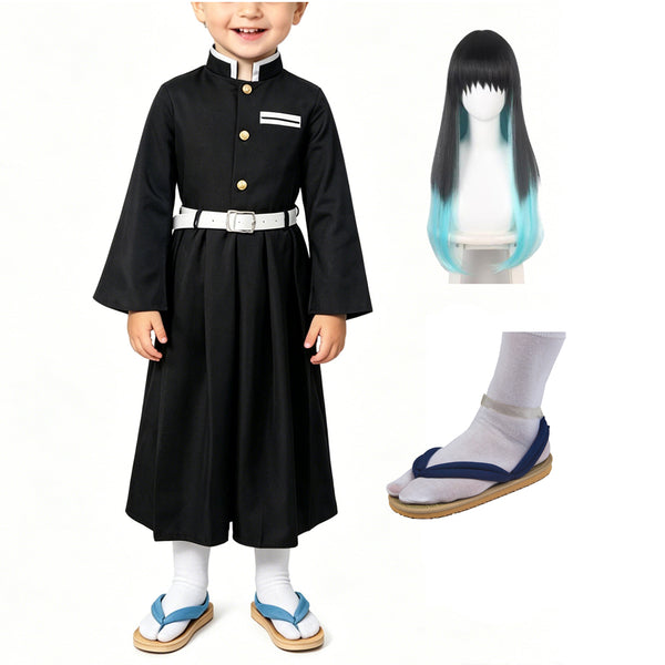 Muichiro Kids Costume Uniform With Wigs and Shoes Girls Boys Full Set  Muichiro Tokito Costume