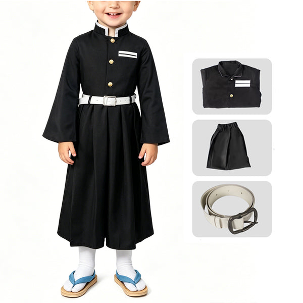 Muichiro Tokito Kids Costume Uniform Girls Boys Halloween Cosplay Outfit