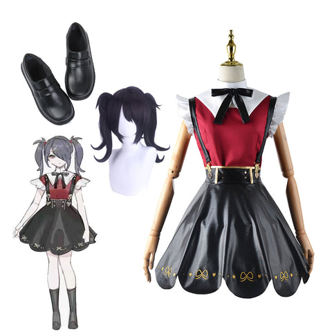 Needy Streamer Overload Needy Girl Overdose Ame-chan Whole Set Costume Dress+Wigs+Shoes Halloween Carnival Outfit Set