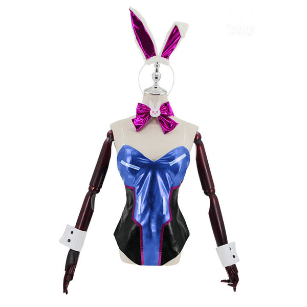 OW Dva Bunny Girls Costume Halloween Cosplay Outfit
