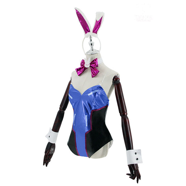 OW Dva Bunny Girls Costume Halloween Cosplay Outfit