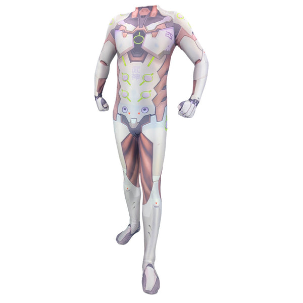 OW Genji Shimada Zentai Costume Halloween Men Kids Cosplay Jumpsuit