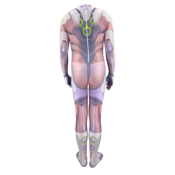 OW Genji Shimada Zentai Costume Halloween Men Kids Cosplay Jumpsuit