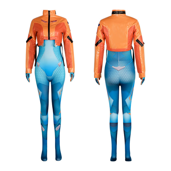 OW Juno Classic Costume Zentai and Jacket Set Women Girls Halloween Costume Jumpsuit Set