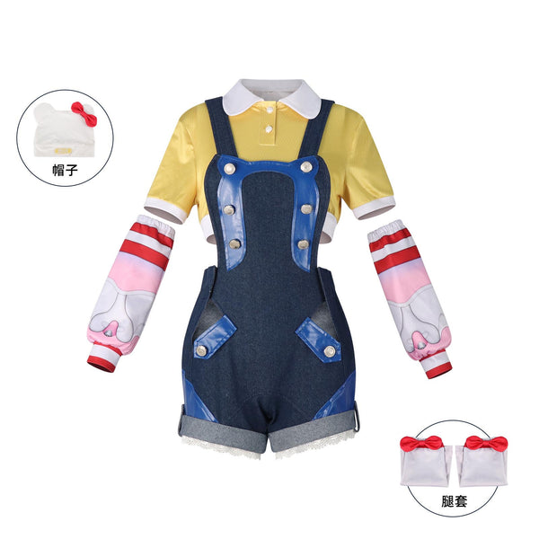 OW Juno Kitty Costume Outfit Women Girls Cosplay Suit