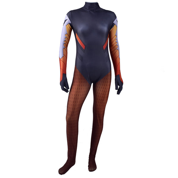 OW Mercy Angela Ziegler Zentai Costume Halloweem Cosplay Jumpsuit Outfit