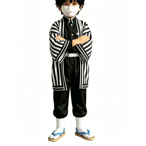 Obanai Girls Boys Costume Halloween Kids Cosplay Outfit Full Set