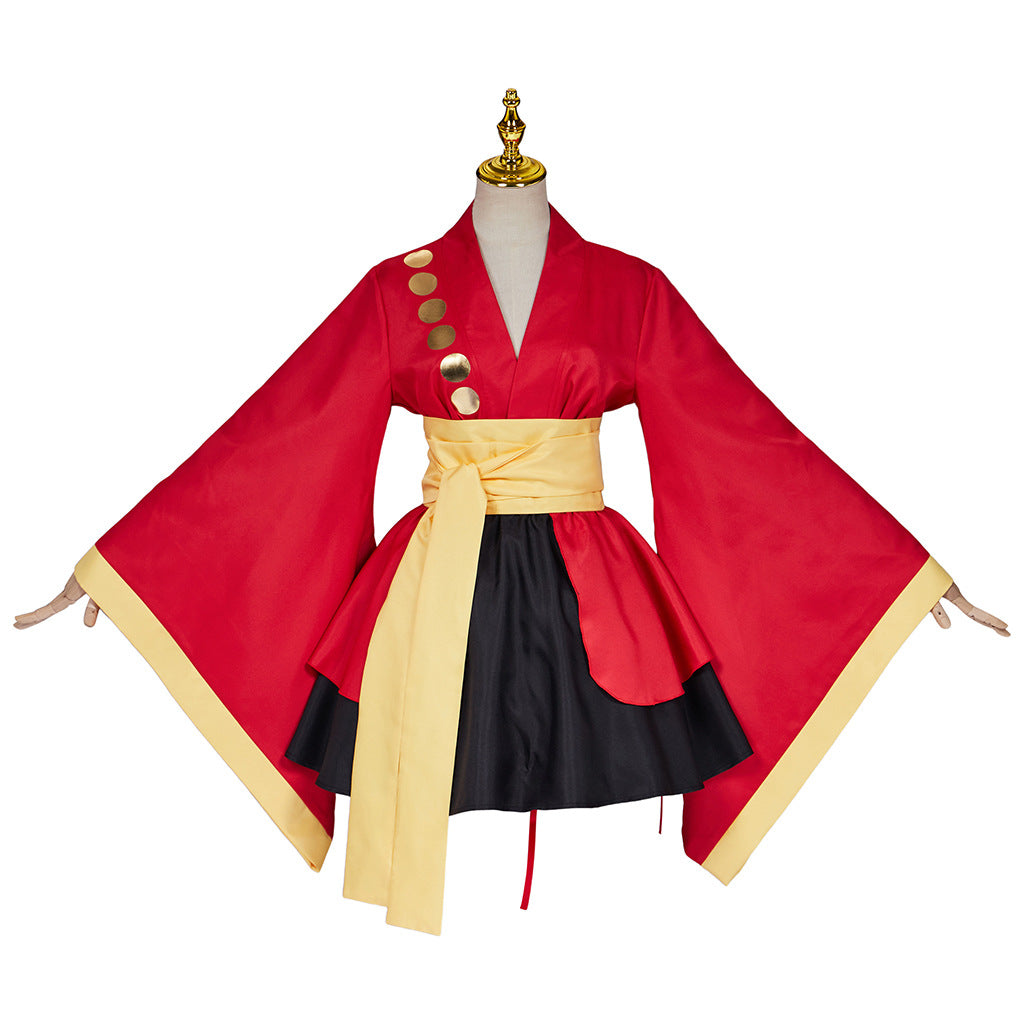 One Piece Luffy Female Dress Costume Lolita Dress Halloween Costume Outfit