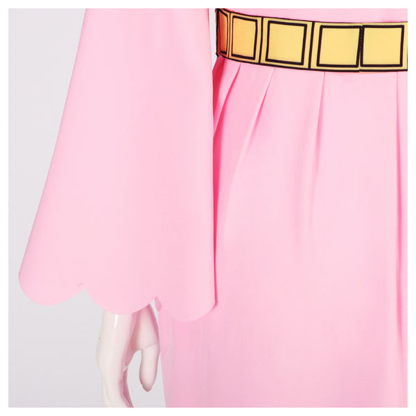 Nefertari Vivi Pink Dress Costume Outfit With Cloak Halloween Cosplay Costume