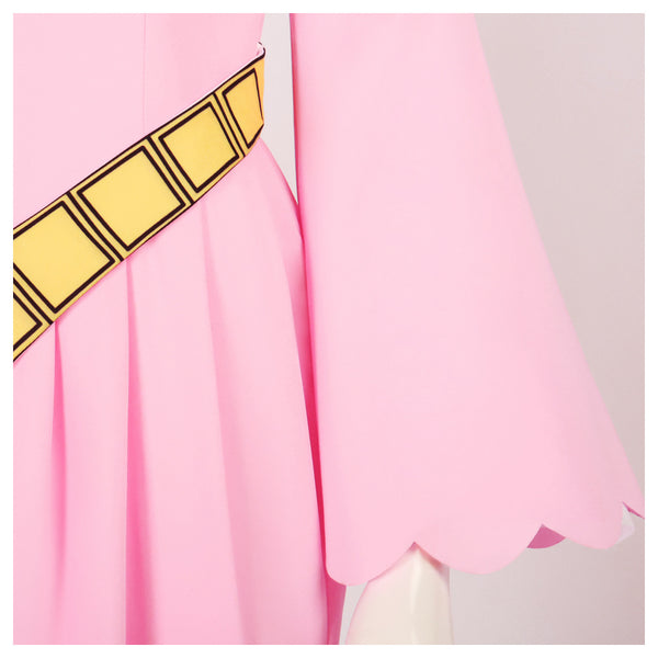 Nefertari Vivi Pink Dress Costume Outfit With Cloak Halloween Cosplay Costume