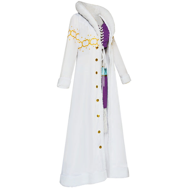 One Piece Robin Arabasta Arc Outfit Costume With Hat Nico Robin Deluxe White Cloak Cosplay Costume Set