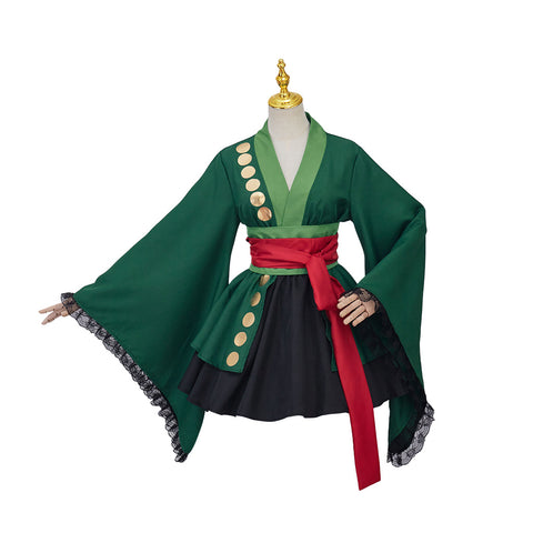 One Piece Roronoa Zoro Female Dress Costume Outfit Halloween Girls Dress Cosplay Outfit