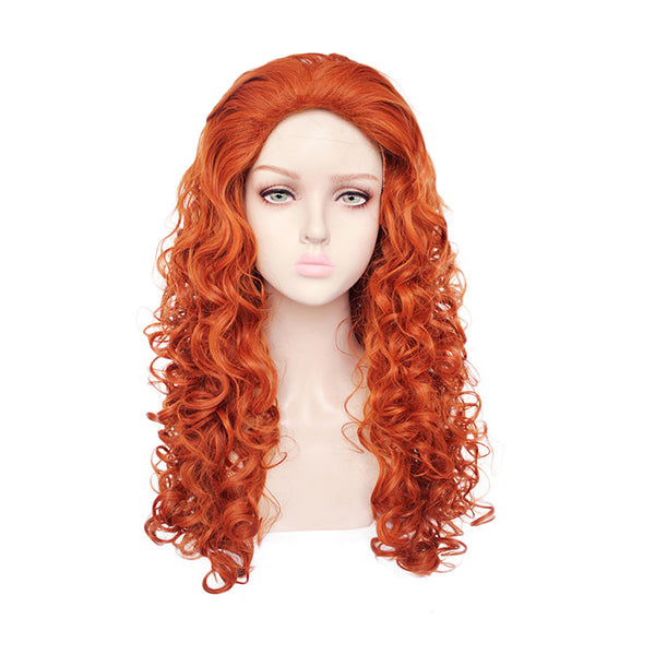 Ornage Princess Cosplay Wigs Long Curly Hair