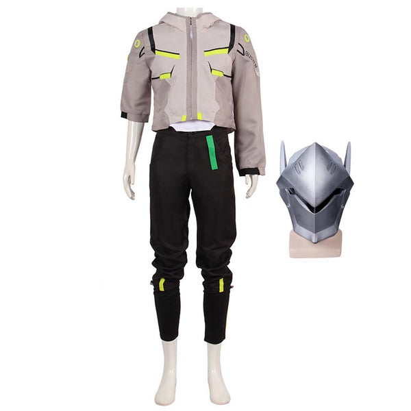 OW Genji Shimada Cosplay Costume With Mask Halloween Full Set Costume