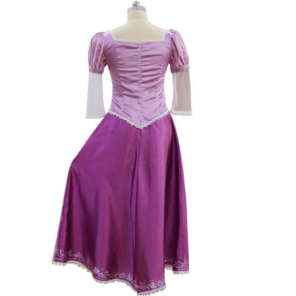 Princess Costume Purple Dress Long Hair Princess Women Teens Kids Purple Fairy Costume Dress Set