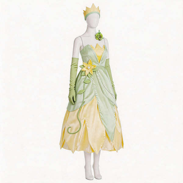 Princess Costumes Women Dress Up Tiana Girls Fancy Halloween Christmas Party