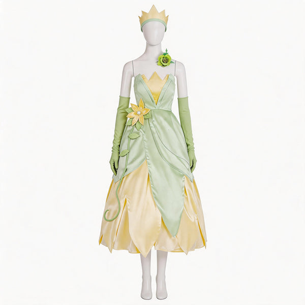Princess Costumes Women Dress Up Tiana Girls Fancy Halloween Christmas Party