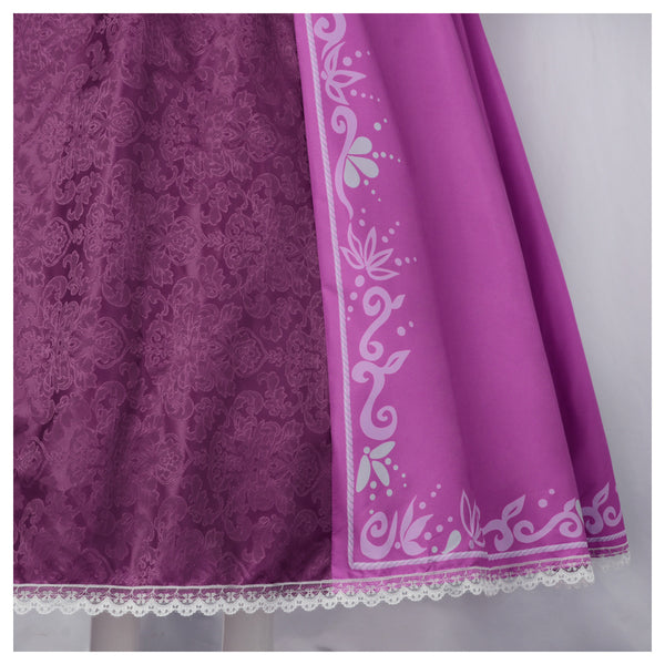 Princess Dress For Women Teens Long Hair Purple Princess Dress Halloween Costume Outfit
