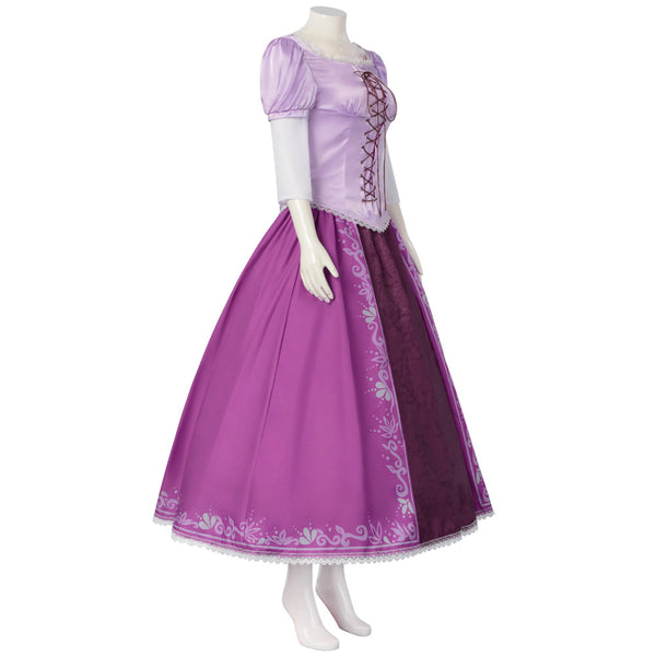 Princess Dress For Women Teens Long Hair Purple Princess Dress Halloween Costume Outfit